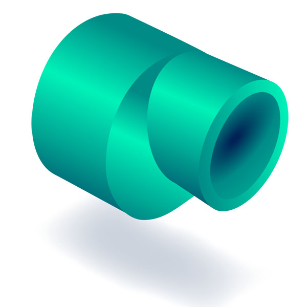 Reduc EXCE Larga PP Gris 110-63 mm SDR17