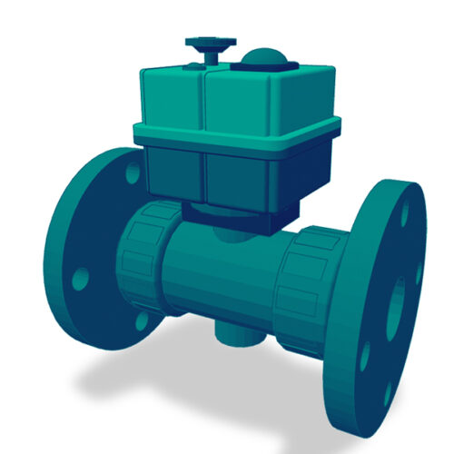 T21 Bola Eléctrico PVC FKM Brida