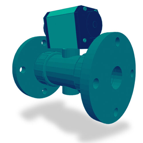 T21 Bola Neumático Doble Efecto PVDF FKM PTFE Brida